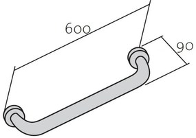 Cersanit Etiuda, nástenný držiak do 120 kg, 60cm, chrómová, K97-027