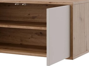 Závesná TV skrinka Asko Living, 149,5 cm, béžový kašmír