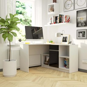 Rohový PC stolík Bahar  (čierny lesk). Vlastná spoľahlivá doprava až k Vám domov. 1069875
