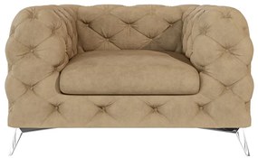 Svetlohnedé zamatové kreslo Chelsea – Ropez