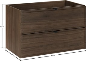 Závesná skrinka pod umývadlo Villa 82-80-46-2S orech