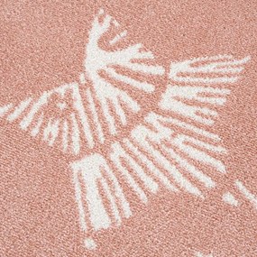 Dekorstudio Kruhový koberec pre deti ANIME - ružové hviezdy 9387 Priemer koberca: 120cm