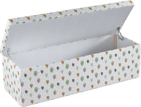 Truhlica čalúnená farba produktu hnedá látka vzorované