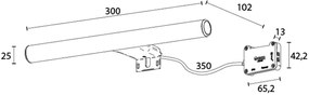 Sapho Sapho, IRENE 2 LED svietidlo, 7W, 300x100x25mm, chróm, E27260CI