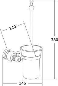 Mexen príslušenstvo, ESTELA držiak na wc kefu, chróm, 7011550-00