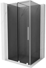 Mexen Velar, sprchový kút s posuvnými dverami 120 x 90 cm, 8mm šedé sklo, biela matná, 871-120-090-41-20