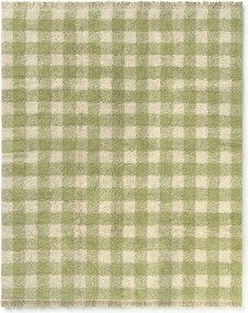 Zelený prateľný/ručne tkaný bavlnený detský koberec 90x120 cm Vichy – Lorena Canals