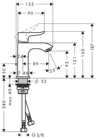 Hansgrohe Metris New, umývadlová batéria s výpustom, chrómová, HAN-31088000