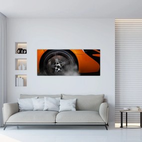 Obraz - Oranžový športiak (120x50 cm)