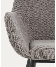 Sivé čalúnené jedálenské kreslo Konna – Kave Home