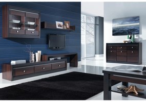 Sconto Komoda MALLORCA FR5 orech tmavý/dub milano