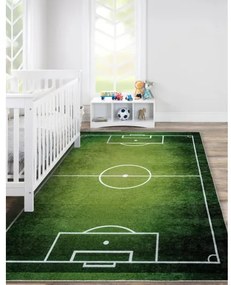 JUNIOR 51307.803 umývací koberec Ihrisko, futbal pre deti protišmykový - zelená Veľkosť: 140x190 cm