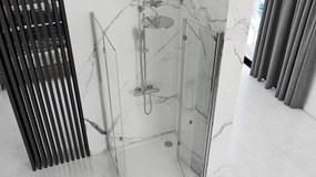 Obdĺžnikový zalamovací sprchový kút REA FOLD N2 70x110 cm, chróm/transparent - bez vaničky