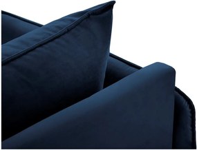 Modrá zamatová leňoška Cosmopolitan Design Vienna, ľavý roh