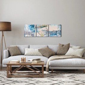 Obraz - Abstrakcia (s hodinami) (90x30 cm)
