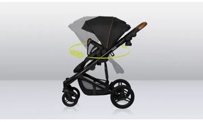 Lionelo - Kombinovaný kočík 2 v 1 MARI TOUR Black Onyx