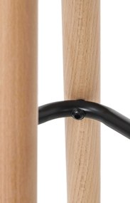 Barová stolička Grant - látka, drevené nohy natura - Béžová