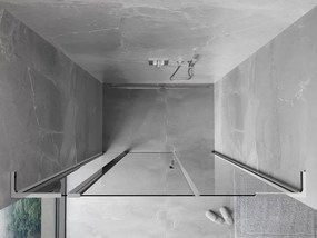 Mexen, Mexen Mist L otočné sprchové dvere 155 cm, transparentné, chróm - 8A4L-155-001-01-00