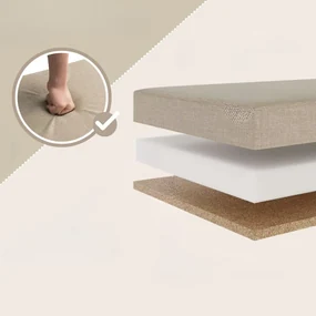 Casaria Taburet s úložným priestorom EDMUND 115x38x38cm, béžová