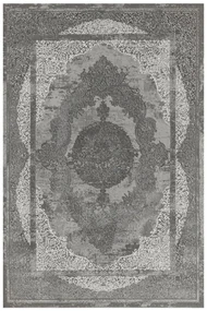 Koberec Allora Plus B826A ornament, sivý / strieborný