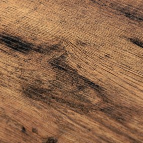 Lavica na topánky s 2 policami, botník s kovovým rámom, rustikálny hnedý