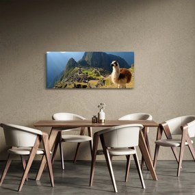 Obrázok - Lama a Machu Picchu (120x50 cm)