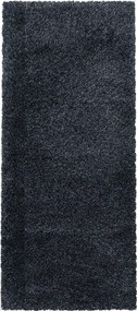 Antracitový behúň 80x250 cm Fluffy – Ayyildiz Carpets