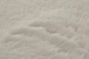 Kusový koberec RABBIT DELUXE - biely - imitácia králičie kožušiny