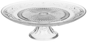 Sklenený servírovací podnos na nohe Corinne, (fi) 29 cm