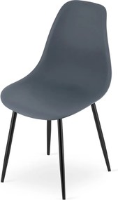 AKCIA Bridlicovo sivá stolička OSAKA s čiernymi nohami II. akosť