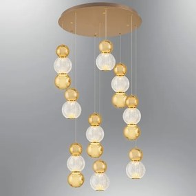 LED luster na lankách CREMONA LED/51W/230V 3000K zlatý