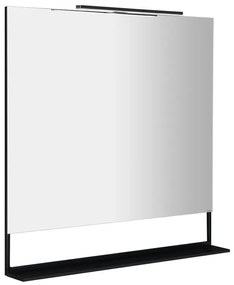 Sapho Sapho, ERUPTA zrkadlo s poličkou a LED osvetlením 100x95x12cm, čierna matná, ERU340