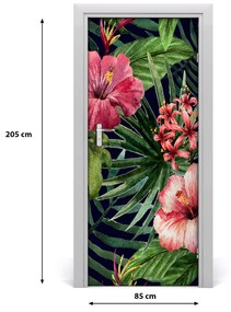 Samolepiace fototapety na dvere havajský vzor 85x205 cm
