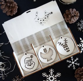 SENTOP | Vianočné ozdoby z dreva a plastu, Vianočné dekorácie drevené , drevené doplnky PR0112- HEU-