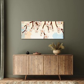 Obraz - Kvety na vetvách, farebné (120x50 cm)