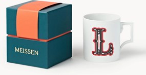 Westwing x MEISSEN, Ručne vyrobený hrnček's ozdobným motívom Initials