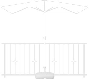 Derby Stojan pre balkónové slnečníky 17 l - biely plast