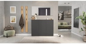 Antracitová skrinka na topánky v dekore duba 138x105x25 cm Libbiano – Germania