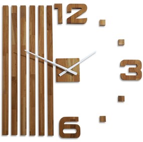 Dekorstudio Luxusné nástenné drevené hodiny LAMELE-b 100cm