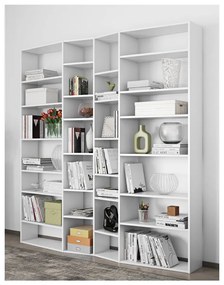 Biela knižnica 214x224 cm Valsa – TemaHome