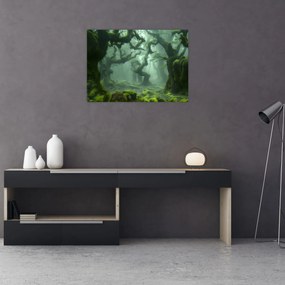Obraz - Les prerastený machom (70x50 cm)
