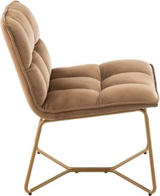 Hnedé zamatové kreslo Lounge Lisa Brown - 65*58*85cm