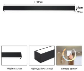 Immax NEO 07256L - LED Stmievateľné svietidlo LUNGO 38W/230V Wi-Fi Tuya čierna + DO