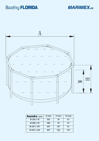 Marimex | Bazén Marimex Florida 3,66x0,76 m s pieskovou filtráciou ProStar 4 | 10340100