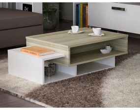 Konferenčný stolík TAB 32x105 cm béžová/biela