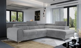 Rohová sedačka Laurite (sivá) (P). Akcia -20%. Vlastná spoľahlivá doprava až k Vám domov. 1029979