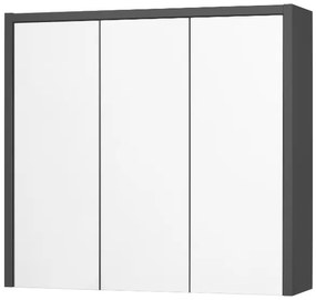 Livarno home Skrinka so zrkadlom Oslo + Skrinka pod umývadlo Oslo s 2 dvierkami + Vysoká skrinka Oslo do kúpeľne  (800011384)