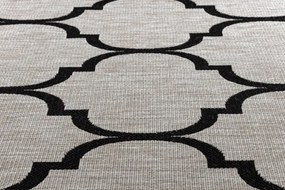 Koberec SIZAL FLOORLUX 20608 strieborný / čierny