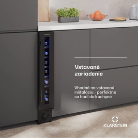 Klarstein Vinovilla 7 Uno chladnička na víno, 1 chladiaca zóna, 7 fliaš, drevené police, 5-18 °C