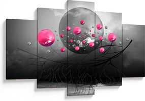 Obraz ružových abstraktných gulí (150x105 cm)